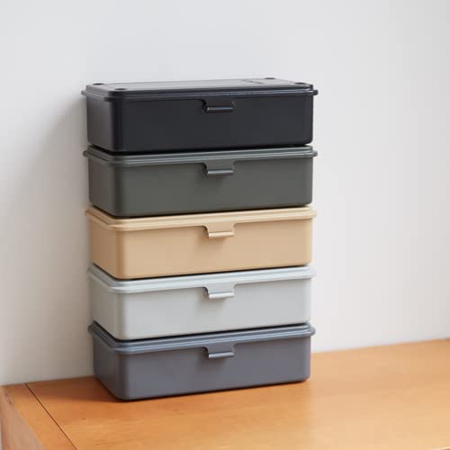 TRUSCO T-190LS Trunk Tool Box, 8.0 x 4.3 x 2.2 inches (203 x 109 x 57 mm), Light Sand Trusco