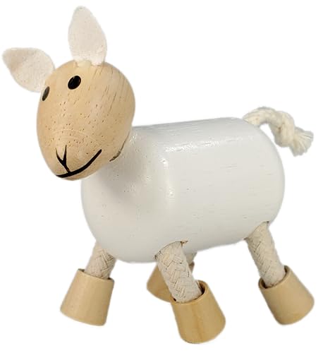 TEKOR Bendable Wooden Animal Toys, Set of 12 | Fun & Posable Farm & Jungle & Safari Animals for Toddlers | Preschool Montessori Toy, Smooth Natural TEKOR