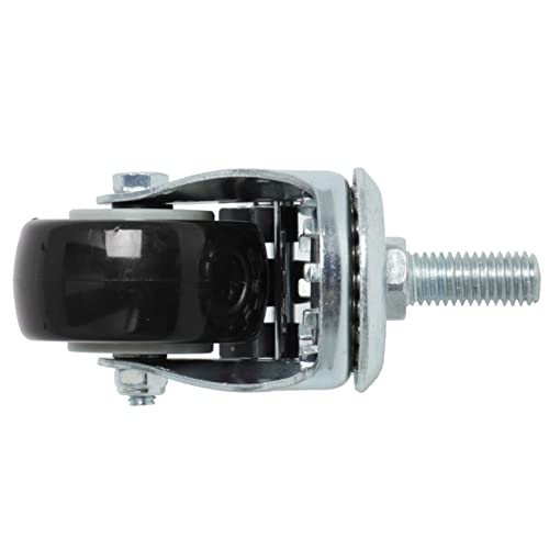 Finnhomy Stem Caster Wheels 2 Inch Heavy Duty Threaded Swivel Casters 1/2" -13 x 1" with Brake Set of 4 Premium Polyurethane Wheels PU Anti-wear Finnhomy