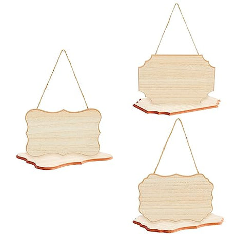 6-Pack of Unfinished MDF Hanging Wood Plaques for Crafts with Jute Rope, Blank 9x6-Inch, 1/4-Inch Thick Wooden Sign for DIY Painting, Art Projects, Juvale