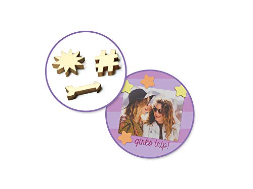 Ultra-Miniature Laser Cut Wood Shapes - Stars, Arrows, Hashtags - Approximately 100 Pieces Forever in Time
