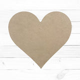 Heart Shape, Unfinished Blank Heart Cutout, Wooden Valentine Craft Shape, Paintable MDF Build-A-Cross
