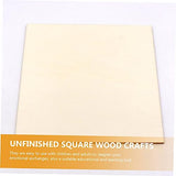 SEWOART 16pcs Pieces Square Wood Chips Wooden Cutouts Board Wooden Pallets Unfinished Wood Tiles Wooden Square Cutouts Wooden Squares for Crafts SEWOART