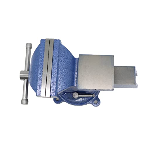 Nakkaa 5" Bench Vise Ductile Cast Iron Bench Vise with 360° Flexible Swivel Locking Base Heavy Duty Home Work 5 Inch Bench Vice Nakkaa