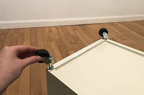 Shepherd Hardware 9557 1-1/4-Inch Plastic Stem Casters, 4-Pack , Black Shepherd Hardware