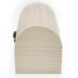 Hsiwto Plain Unfinished Wood Box, Unpainted Wooden Jewelry Box DIY Craft Storage Treasure Chest Toy Case Hsiwto