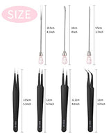 11 Pcs Resin Spoon Tools Kit-Metal Stir Sticks Resin Spoons Poke Needle with Anti-Static Stainless Steel Precision Tweezers Set for Resin MSDADA