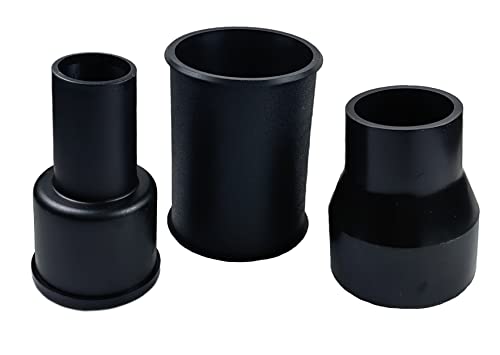 palart 3 Piece Vacuum Adapter Combo Kit Fits Wet Dry Vacuum Cleaners Connector Accessory, includes a 2-1/2 in. to 1-7/8 in. accessory adapter, a palart