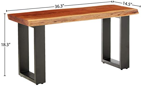 Alaterre Furniture Alpine 36" Bench, Natural Alaterre Furniture