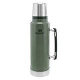 Stanley Classic Vacuum Insulated Wide Mouth Bottle - Hammertone Green - BPA-Free 18/8 Stainless Steel Thermos for Cold & Hot Beverages - 1.5 QT STANLEY