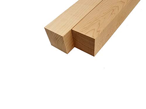 Hard Maple Lumber Turning Squares - 3" x 3" x 18" (2 Pcs) - WoodArtSupply