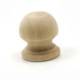 Mylittlewoodshop Pkg of 12 - Finial Dowel Cap - 1-1/16 Tall with 1/2 inch Hole Unfinished Wood (WW-DC8005-12) Unique Wood Shapes