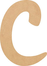 Unfinished Wooden Letter 8 Inch Craft, Wood Letter C Alphabet Nursery Decor, Muthike MDF Wall Hanging Door Hanger NEXTCraft