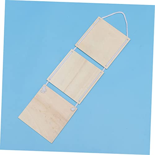 FUNOMOCYA 2 Pcs Rustic Wood Plaque Unfinished Wood Plaque Wood Embellishments for Crafts Store Wood Plaque Wall Display Board Blank Wooden Hanging FUNOMOCYA