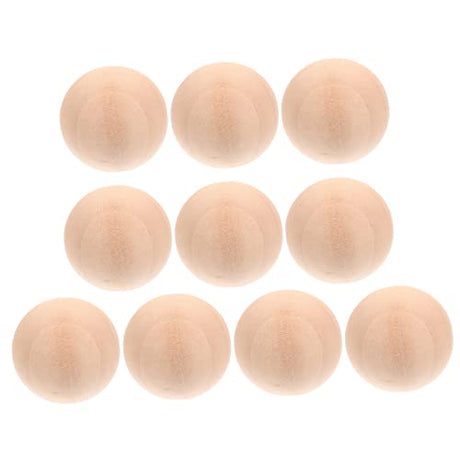 Operitacx 10pcs Wooden Ball Wood Crafts Unfinished Bingo Machine Unpainted Wood Balls Round Wooden Craft Balls Unfinished Wood Ball Small Wood Craft Operitacx