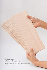 iUoczi12 Pack Balsa Wood Sheets 1/16 x 4 x 12 Inch Natural Wood Color Unfinished Wood for DIY Crafts Make Models of House Airplane Ship Boat DIY iUoczi