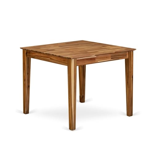 East West Furniture Oxford Square Dining Table for Small Spaces, 36x36 Inch, Natural East West Furniture