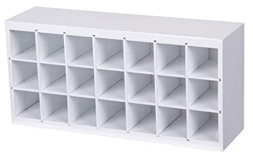 ArtBin 6828AG Paint Storage Tray, Art & Craft Supply Storage, Super Satchel System Accessory, Wall Mountable 21 Compartment Paint Organizer, White ArtBin