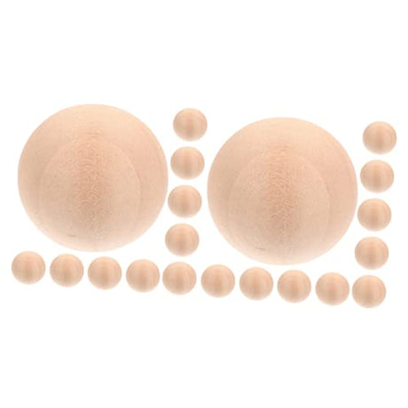 Operitacx 20 Pcs Wooden Ball Unfinished Wood Spheres Round Wood Balls Kid Craft Hardwood Balls Bingo Balls with Cage Gse Smooth Birch Balls Tiny DIY Operitacx