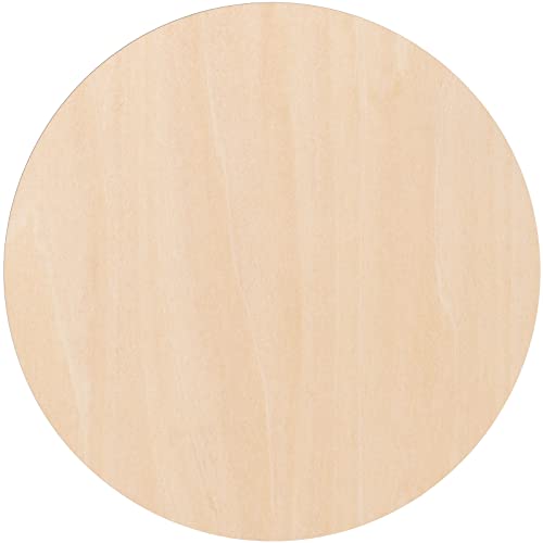 PINGEUI 24 Pieces 12 Inch Round Wood Circles, 0.1 Inch Thick Unfinished Wooden Discs, Blank Wood Rounds Wooden Cutouts for Crafts, Sign Plaque, Home - WoodArtSupply