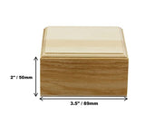 Creative Hobbies® Mini Wood Craft Box 3.5 Inch, Unfinished, Hinged Lid and Magnetic Closure Creative Hobbies