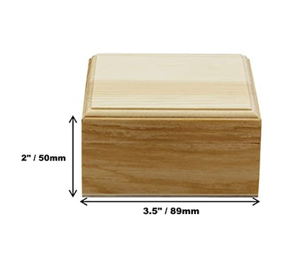 Creative Hobbies® Mini Wood Craft Box 3.5 Inch, Unfinished, Hinged Lid and Magnetic Closure - WoodArtSupply