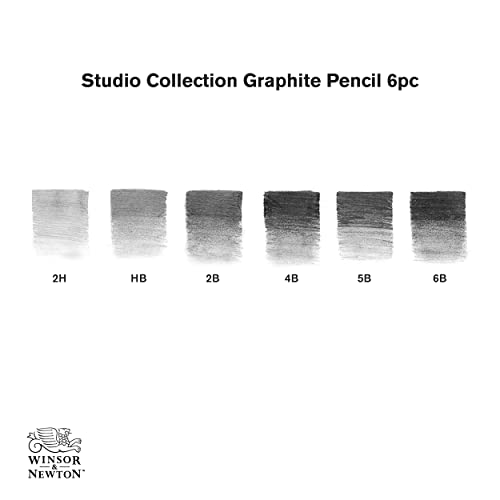 Winsor & Newton 6 Packs: 6 ct. (36 total) Studio Collection™ Graphite Pencil Tin Set - WoodArtSupply