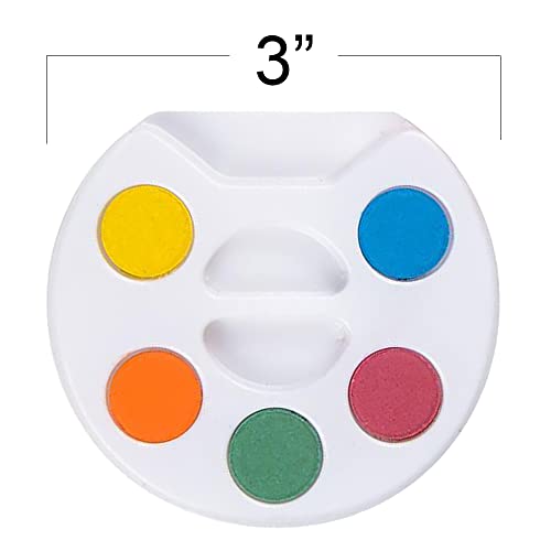 ArtCreativity Mini Paint Palette Watercolor Bulk Set of 24 with Brushes, Mini Party Favors for Toddlers 2-4 Years and gifts for birthday party