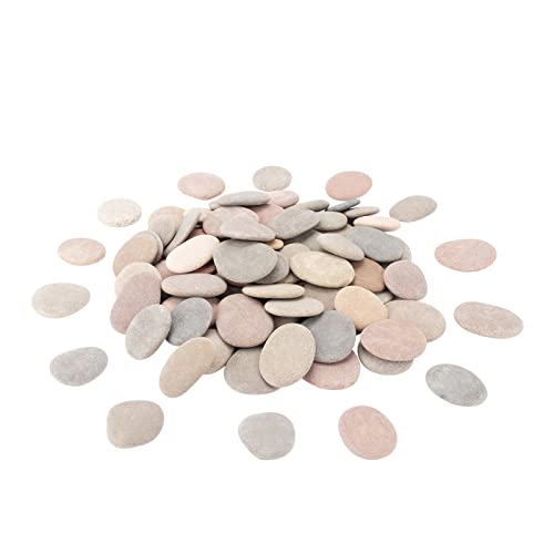 [About 97 PCS - 102 PCS](18.2 Pounds) Painting Rocks,2.26"-3.49" River Rocks,Flat Stones,Craft Rocks,DIY Rocks