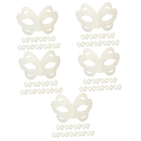 NOLITOY 50 Pcs Diy Hand Painted Mask Therian Mask Cosplay Blank Mask Kids Unfinished Masks Paintable Half Masks Blank Masks to Decorate Party Masks NOLITOY