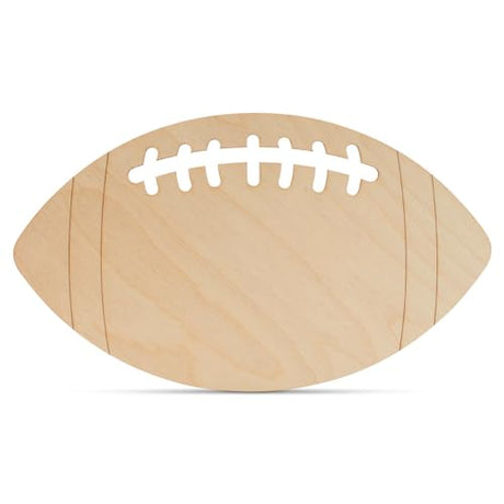 Wooden Football Cutouts 13-inch, Pack of 2 Unfinished Football Signs for Crafts, Lockers, & Football Party Décor, by Woodpeckers Woodpeckers