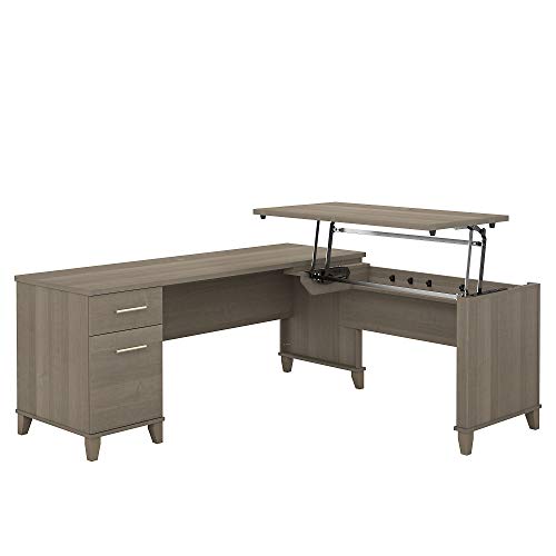 Bush Furniture Somerset 72W 3 Position Sit to Stand L Shaped Desk - WoodArtSupply