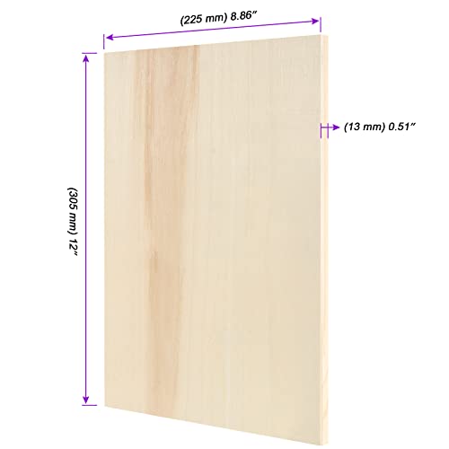 JOIKIT 14 Pack 9 x 12 Inch Wood Canvas Panels, Artist Wooden Canvas Board Unfinished Wood Cradled Painting Panel Boards for Burning, Pouring, String