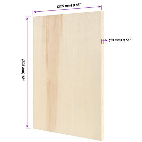 JOIKIT 14 Pack 9 x 12 Inch Wood Canvas Panels, Artist Wooden Canvas Board Unfinished Wood Cradled Painting Panel Boards for Burning, Pouring, String JOIKIT