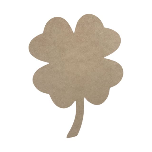 4 Leaf Clover Unfinished Cutout, Wooden Shape, Paintable Wooden MDF, Unfinished Wood Craft, Build-A-Cross Build-A-Cross