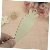 Gogogmee 30Pcs Carrot DIY Woodsy Decor Arts and Crafts for Kids Wooden Crafts Easter Carrot Hanging Ornaments DIY Carrot Slices Easter Wood Cutouts Gogogmee