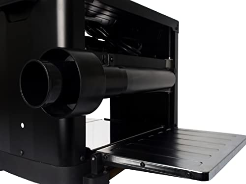 Cutech 40700H 12-1/2-Inch Spiral Cutterhead Benchtop Planer with 24 Tungsten Carbide Inserts, Single Speed Feed Rate, Snipe Minimizer, and Board CUTECH