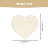 ULTNICE 4pcs Natural Wooden Basket Bottom Heart Shape Blank Crochet Knitting Basket Wood Base Shaper for DIY Basket Craft Weaving Making Supplies ULTNICE