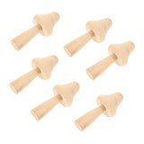PartyKindom 6 Pcs DIY Wooden Ornaments Wooden Toys House Decorations for Home Kids playset Mushroom Statute DIY Painting Wooden Ornament Mini PartyKindom