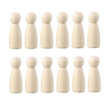 Kisangel 20pcs DIY Peg Doll Angel Wood Bodies Unfinished Wooden Peg People for Crafting People Shapes for Arts and Crafts 65mm Kisangel