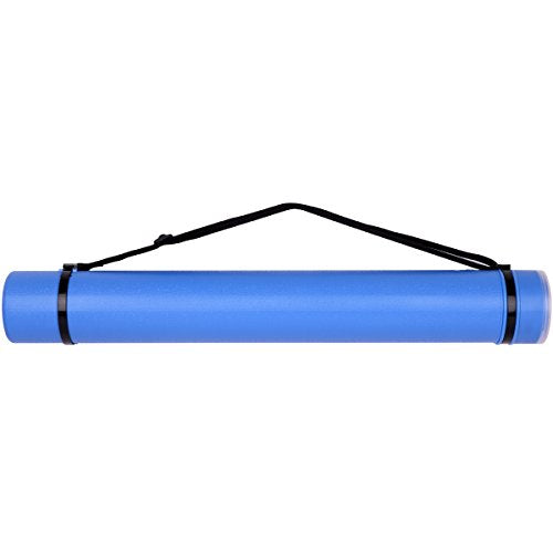 TRANSON Poster Tube Storage Extendable for Posters, Blueprints, Map and Scrolls Color Blue TRANSON