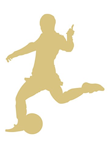 Soccer Player Cutout Unfinished Wood Sports Decor Door Hanger Kids Room Locker Room Decor MDF Shaped Canvas Style 1 Diverse Woodworking