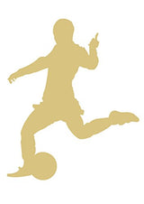 Soccer Player Cutout Unfinished Wood Sports Decor Door Hanger Kids Room Locker Room Decor MDF Shaped Canvas Style 1 Diverse Woodworking
