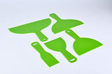 zYoung 5 Pcs Reusable Plastic Putty Knife Set Flexible Scraper Tool Flexible Paint Scrapers Tool for Decals, Wallpaper, Baking, Wall and Car Putty, zYoung