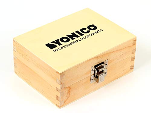 YONICO Tongue and Groove Router Bits Set Up to 3/4-Inch Stock 1/2" Cutting Depth 2 Bit Set 1/4-Inch Shank for Edge-to-Edge Hardwood Flooring, Yonico
