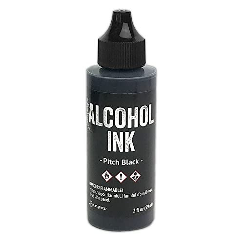 Tim Holtz Alcohol Ink - Pitch Black 2 oz. - WoodArtSupply