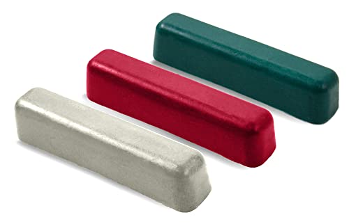 BeaverCraft Stropping Set of 3 Polishing Compound - Buffing Compound Leather Strop Sharpening Polishing Compound P03 BeaverCraft