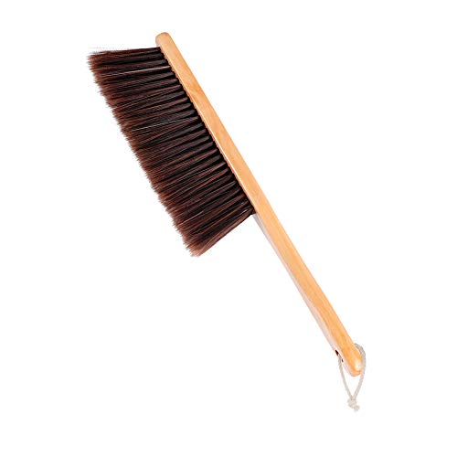 Hand Broom, Dust Brush, Horse Hair Brush with Wood Handle, Duster for Counter, Bench, Car, Furniture, Bed, Woodworking Cleaning Koqkoqyy It's So Good to Be Your Choice