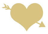 Heart with Arrow Cutout Unfinished Wood Valentine's Day Holiday Special Occasion Door Hanger MDF Shape Canvas Style 1 Diverse Woodworking