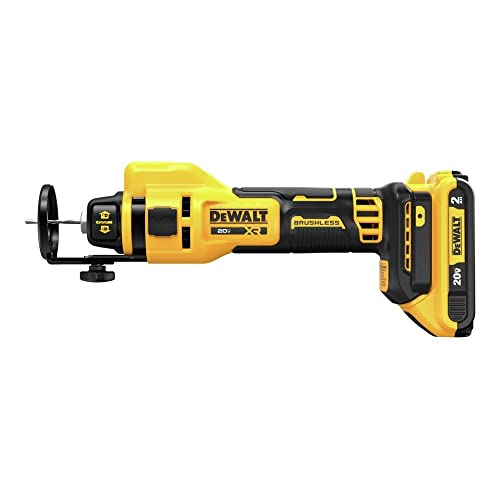 DEWALT 20V MAX Drywall Cutting Tool, Cut Out Tool, 2 Batteries and Charger Included (DCE555D2) DEWALT